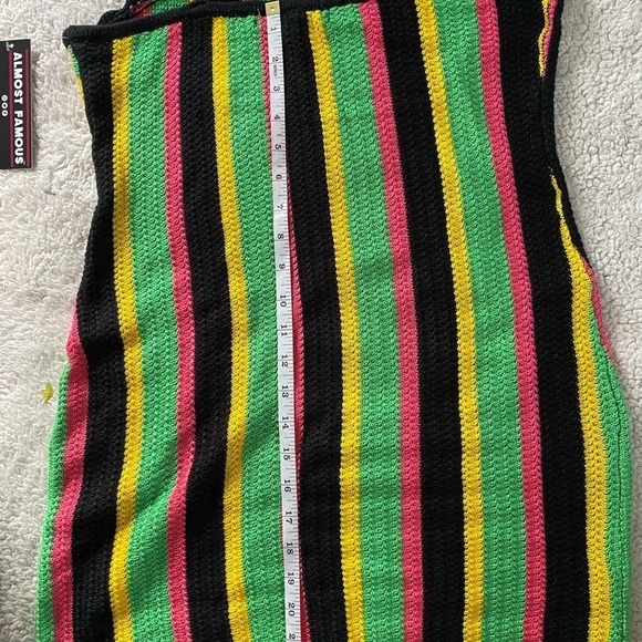 NWT-Almost Famous Juniors' Almost Striped Halter Mini Dress, Size: XL - Picture 8 of 11
